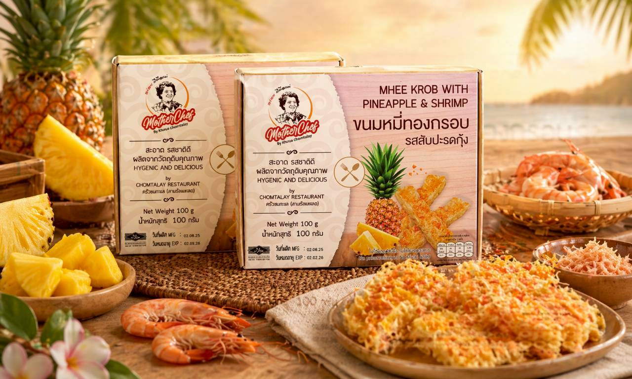 ขนมหมี่ทองกรอบ รสสับปะรดกุ้ง ขนมหมี่ทองกรอบ รสสับปะรดกุ้ง