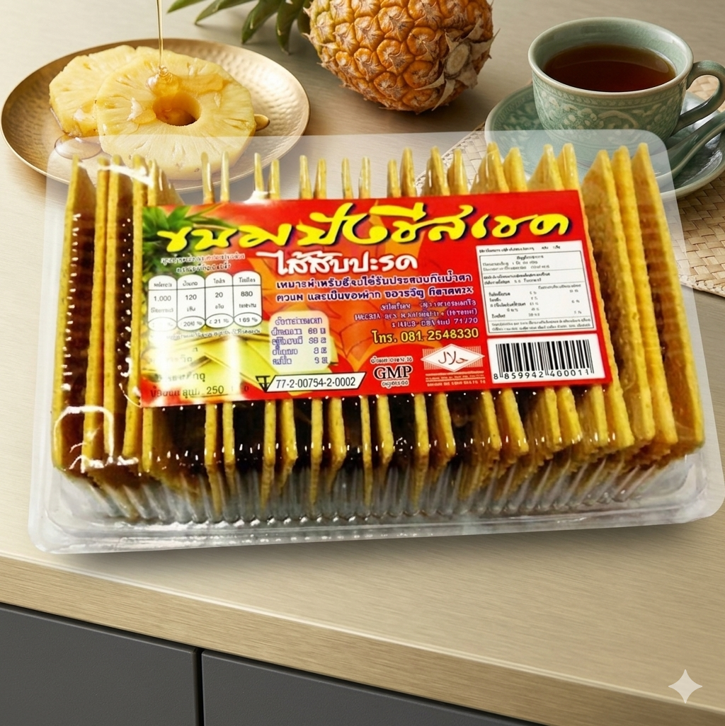 ขนมปังชีสเชคไส้สับปะรด ขนมปังชีสเชคไส้สับปะรด